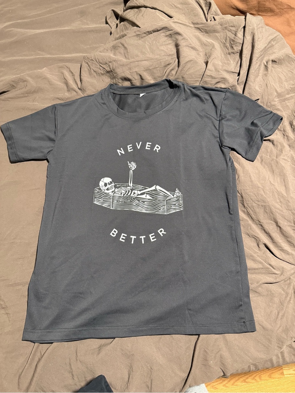 Never Better Graphic Tee - Charcoal Gray T-Shirt